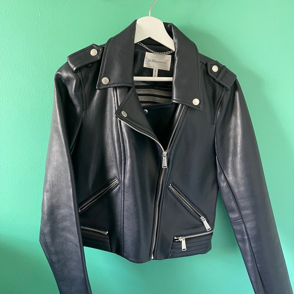BCBG faux leather jacket (S)